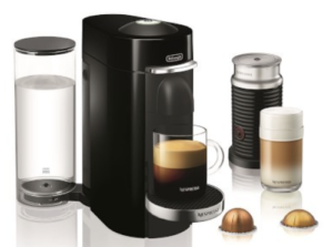 Nespresso VertuoPlus Deluxe Coffee Maker & Espresso Machine with Aeroccino Milk Frother, Black